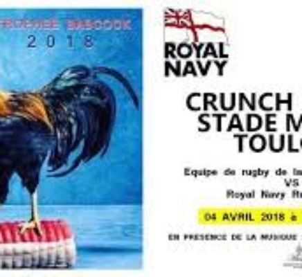 MATCH DE RUGBY : MARINE NATIONALE – ROYAL NAVY 4 avril 2018
